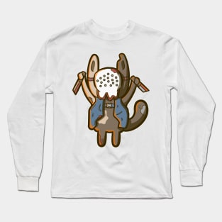 crazy murderer cat | cool halloween Long Sleeve T-Shirt